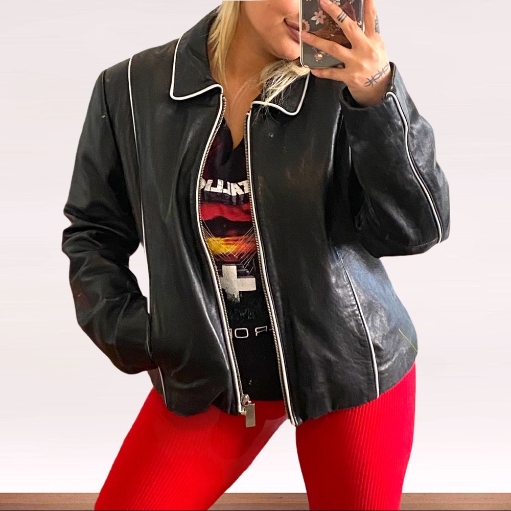 Leather Moto jacket🖤